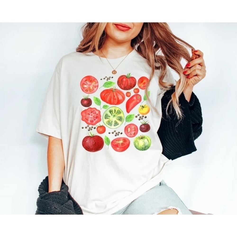 Tomato Shirt Graphic Tee Vegetable Shirt Clothing Foodie Gardening Gift